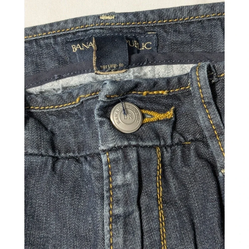BANANA REPUBLIC‎ Women 28/6 Dark Wash Stretch Denim Bermuda Shorts